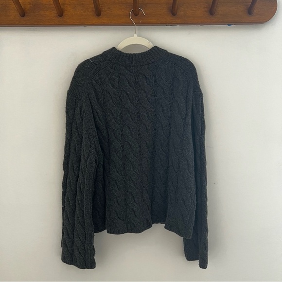 Theory Cable Knit Wool & Cashmere Sweater – Size L - Picture 5 of 5